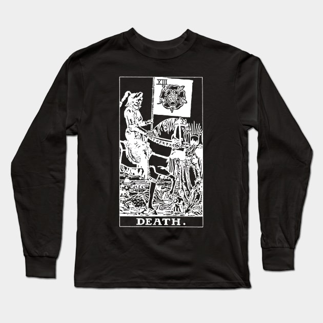 Death Tarot Card T Shirt Long Sleeve T-Shirt by LewisDesignCo